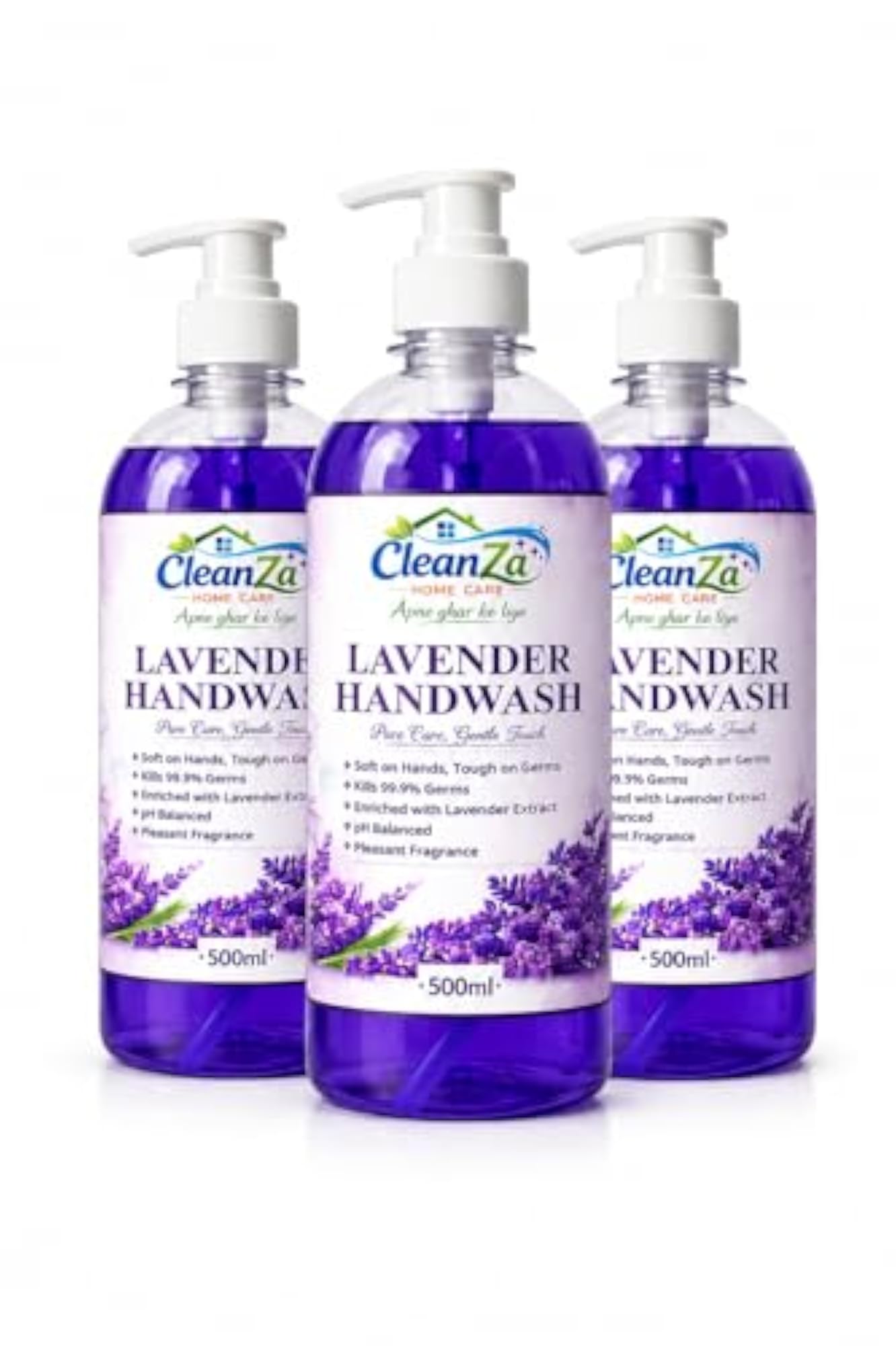 Lavender Hand Wash Liquid, Pack of 3, 500ml